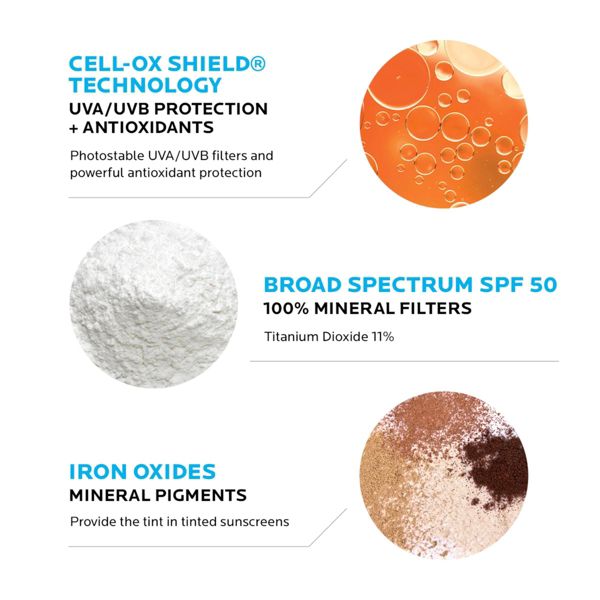 La Roche Posay Anthelios Tinted Ultra-Light Fluid Mineral Face Sunscreen with Titanium Dioxide - SPF 50 - Travel Size - 1.7 fl oz