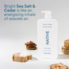 Native Body Wash for Men & Women - Sea Salt & Cedar - Sulfate Free - 18 fl oz