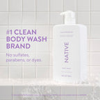 Native Body Wash for Women & Men - Lilac & White Tea - Sulfate Free - 18 fl oz