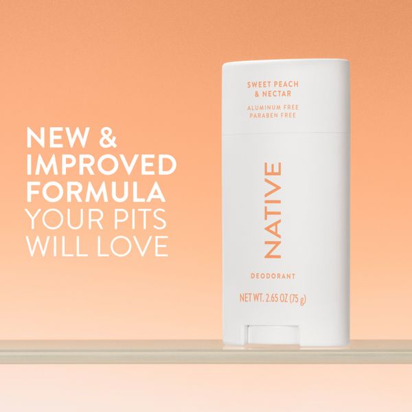 Native Solid Deodorant for Women & Men - Sweet Peach & Nectar - Aluminum-Free 2.65oz