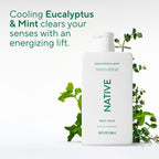 Native Body Wash for Men & Women - Eucalyptus & Mint - Sulfate Free with Pump - 36 fl oz