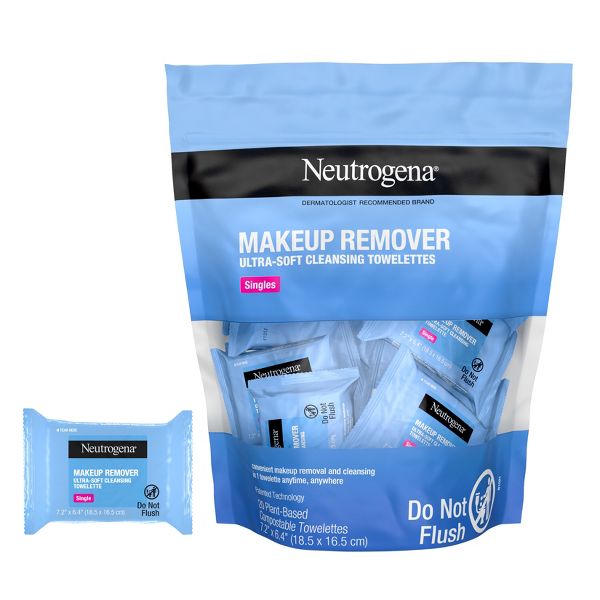 Neutrogena Makeup Remover Wipes - Ultra Soft Micellar Facial Cleansing - Singles - 20ct