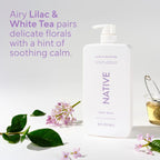Native Body Wash for Women & Men - Lilac & White Tea - Sulfate Free - 18 fl oz
