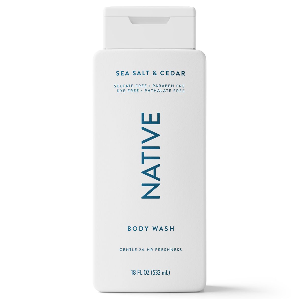 Native Body Wash for Men & Women - Sea Salt & Cedar - Sulfate Free - 18 fl oz