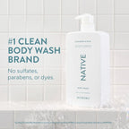 Native Body Wash for Women & Men - Cashmere & Rain - Sulfate Free - 18 fl oz