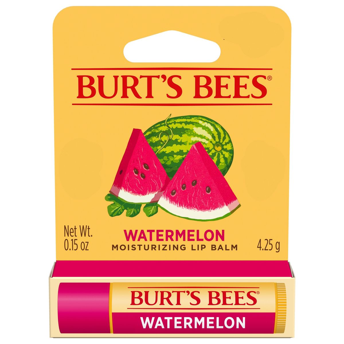 Burt's Bees 100% Natural Origin 24-Hour Moisturizing Lip Balm - Watermelon - 0.15oz​