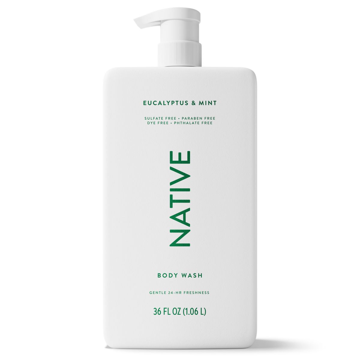 Native Body Wash for Men & Women - Eucalyptus & Mint - Sulfate Free with Pump - 36 fl oz
