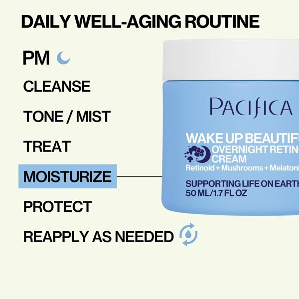 Pacifica Wake Up Beautiful Overnight Retinol Cream - 1.7 fl oz