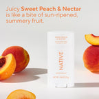 Native Solid Deodorant for Women & Men - Sweet Peach & Nectar - Aluminum-Free 2.65oz