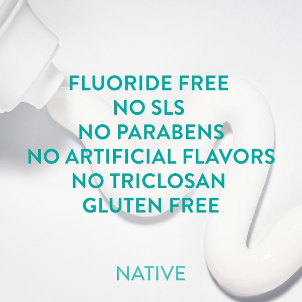 Native Premium Whitening Wild Mint & Peppermint Oil Fluoride Free Toothpaste - 4.1 oz