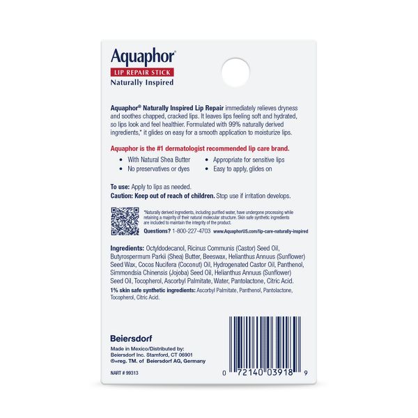 Aquaphor Lip Naturals-Coconut Blister Dual Pack - 0.7oz