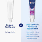 Crest 3D White Advanced Teeth Whitening Toothpaste - Radiant Mint - 3.3 oz