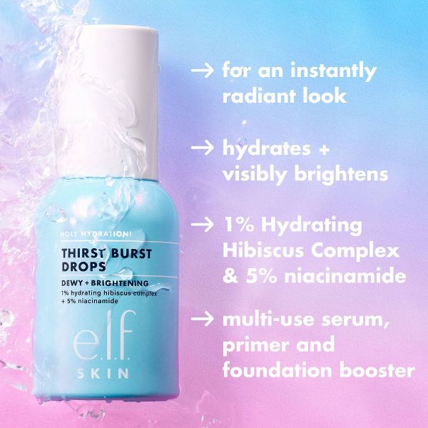 e.l.f. SKIN Holy Hydration! Thirst Burst Moisturizer Drops - 1 fl oz