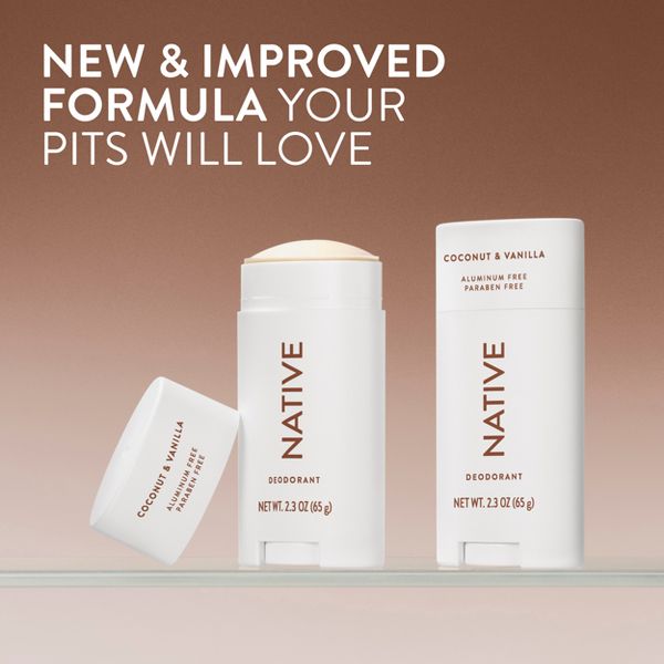 Native Men's & Women's Twin Pack Deodorants - Aluminum-Free - Coconut & Vanilla - 4.6oz/2ct