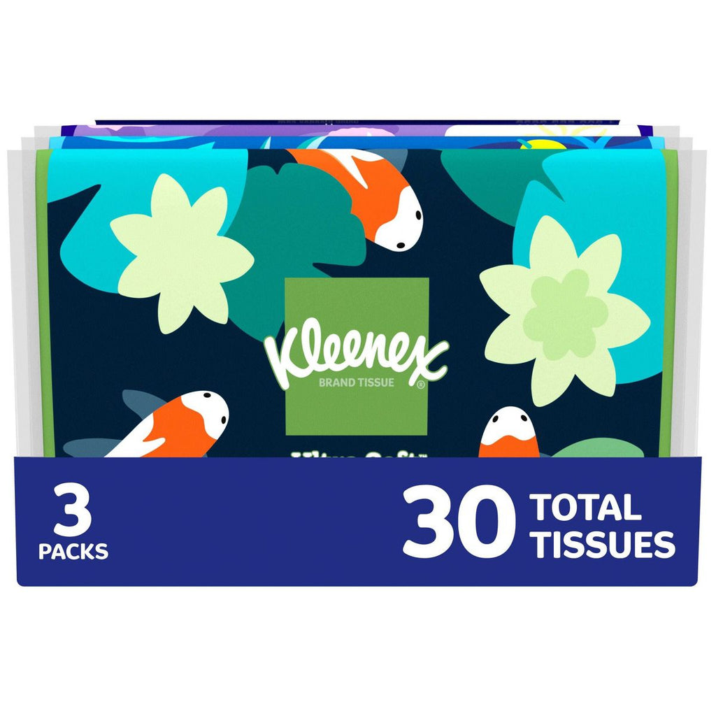 Kleenex On-the-Go 3-Ply Facial Tissue - 3pk/10ct