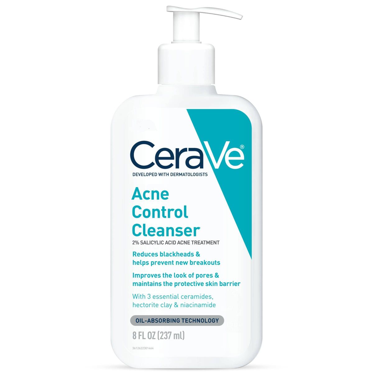 CeraVe Acne Face Cleanser with 2% Salicylic Acid and Purifying Clay for Oily Skin - 16 fl oz