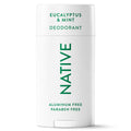 Native Solid Deodorant for Women & Men - Eucalyptus & Mint - Aluminum-Free 2.65oz