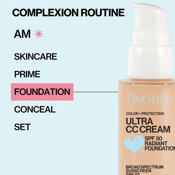 Pacifica Ultra CC Cream Radiant Foundation - Natural/Medium - 1 fl oz