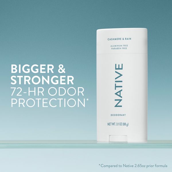 Native Men's Invisible Solid Deodorant - Cashmere & Rain - 3.1oz
