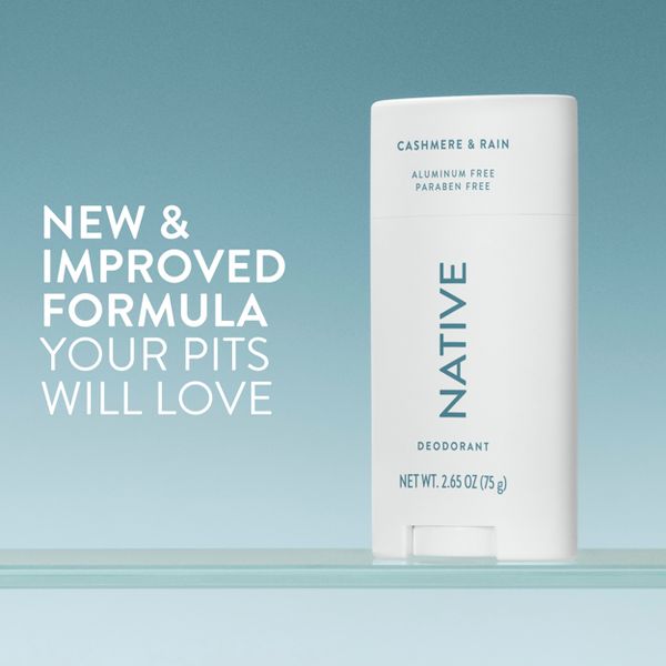 Native Deodorant for Women & Men - Cashmere & Rain - Aluminum-Free - 2.65oz