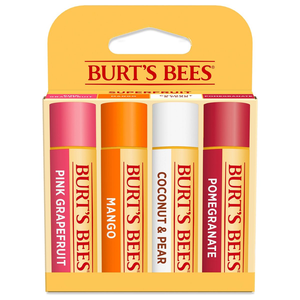 Burt's Bees 100% Natural Origin 24-Hour Moisturizing Lip Balm - Superfruit - 4pk