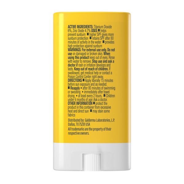 Cetaphil Sheer Mineral Sunscreen Stick SPF 50, Face & Body - 0.5 fl oz