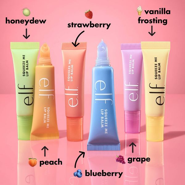e.l.f. Squeeze Me Lip Balm - Blueberry - 0.21oz: Moisturizing, Sheer Finish, Bright Tones, Vegan