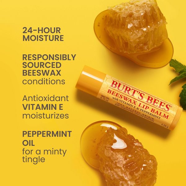 Burt's Bees Natural Origin Beeswax Lip Balm - 2pk