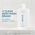 Native Body Wash for Men & Women - Sea Salt & Cedar - Sulfate Free - 18 fl oz